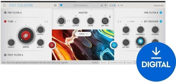 Procesador de efectos de complemento de software Arturia Dist Coldfire (Producto digital) - 1