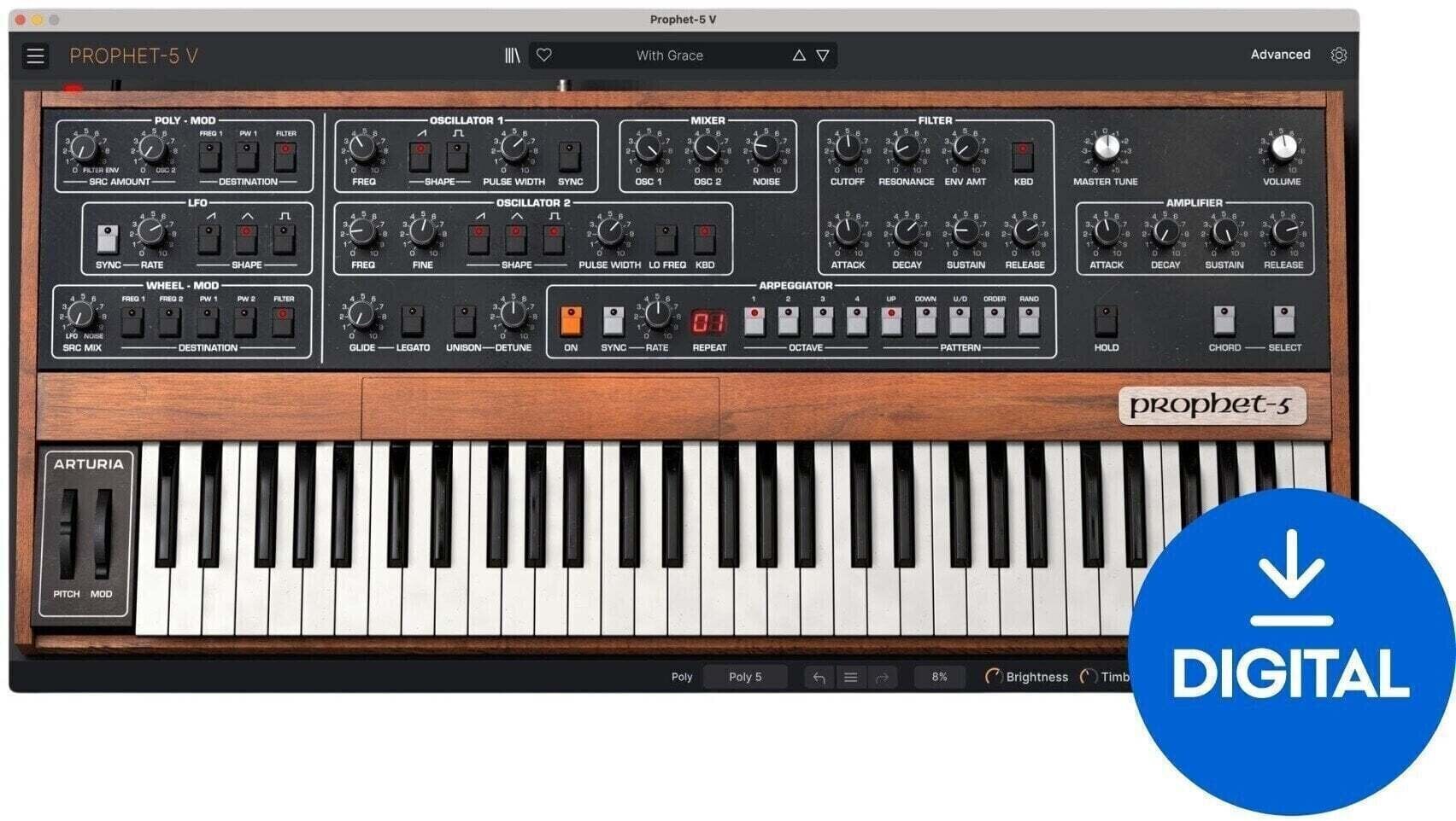 VST Instrument Arturia Prophet - 5 V (Digitalni proizvod)