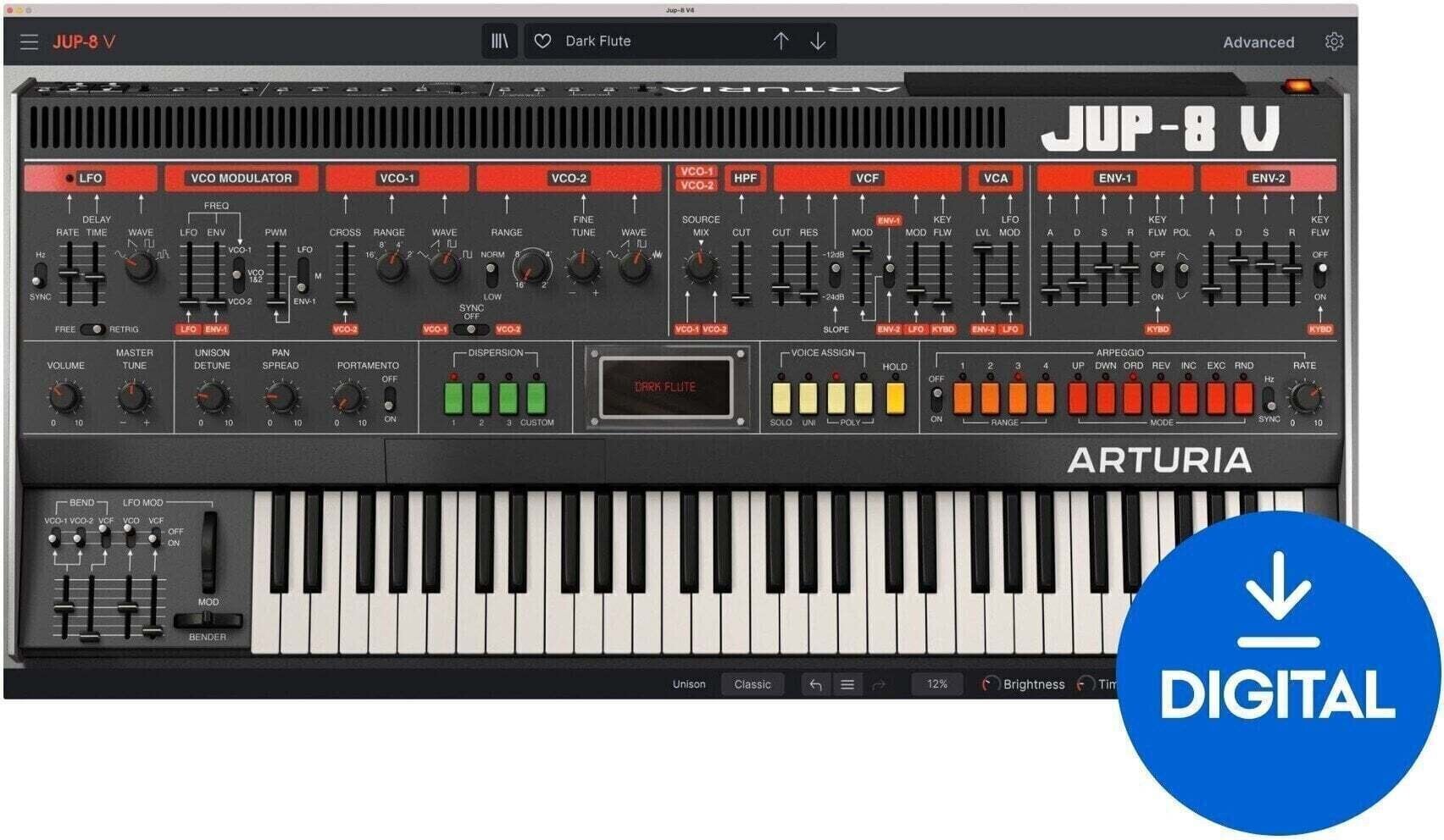 VST Instrument Arturia Jup-8 V4 (Producto digital)
