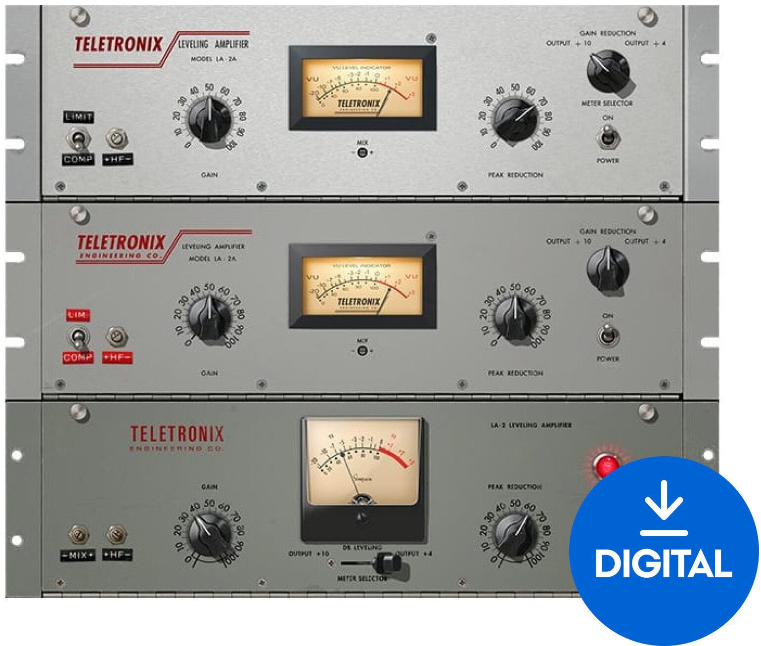 Procesador de efectos de complemento de software Universal Audio Teletronix LA-2A Leveler Collection (Producto digital)