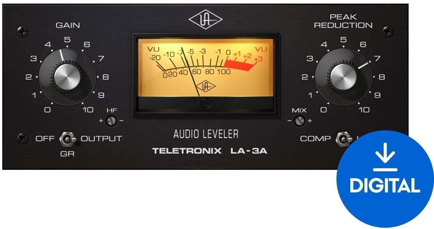 Procesador de efectos de complemento de software Universal Audio Teletronix LA-3A Classic Audio Leveler (Producto digital)