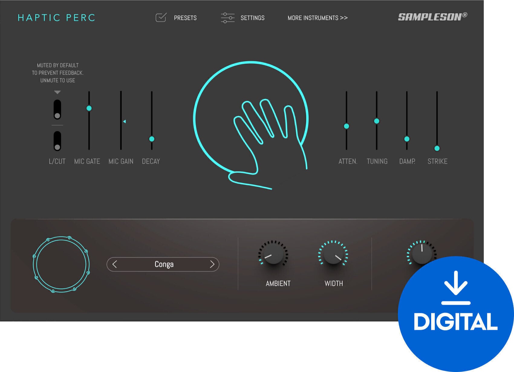 VST Instrument Sampleson Haptic Perc (Digitaalinen tuote)