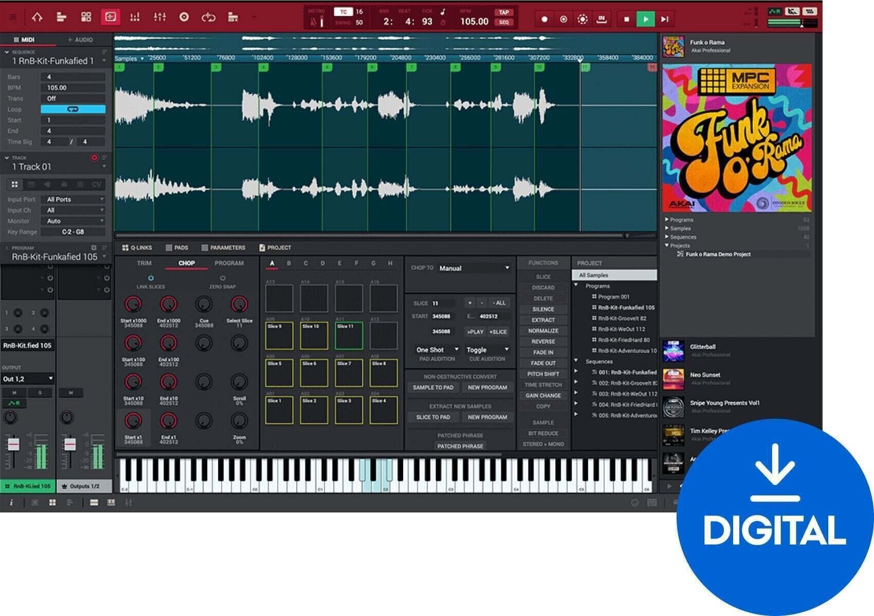 Software de grabación DAW Akai MPC 2 (Producto digital)