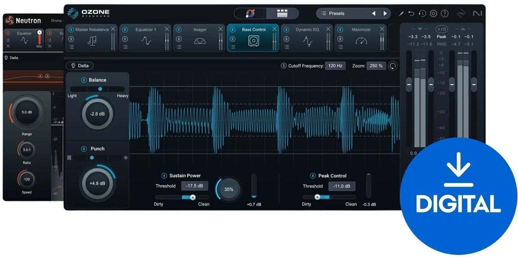 Procesador de efectos de complemento de software iZotope Ozone 12 Standard (Producto digital)