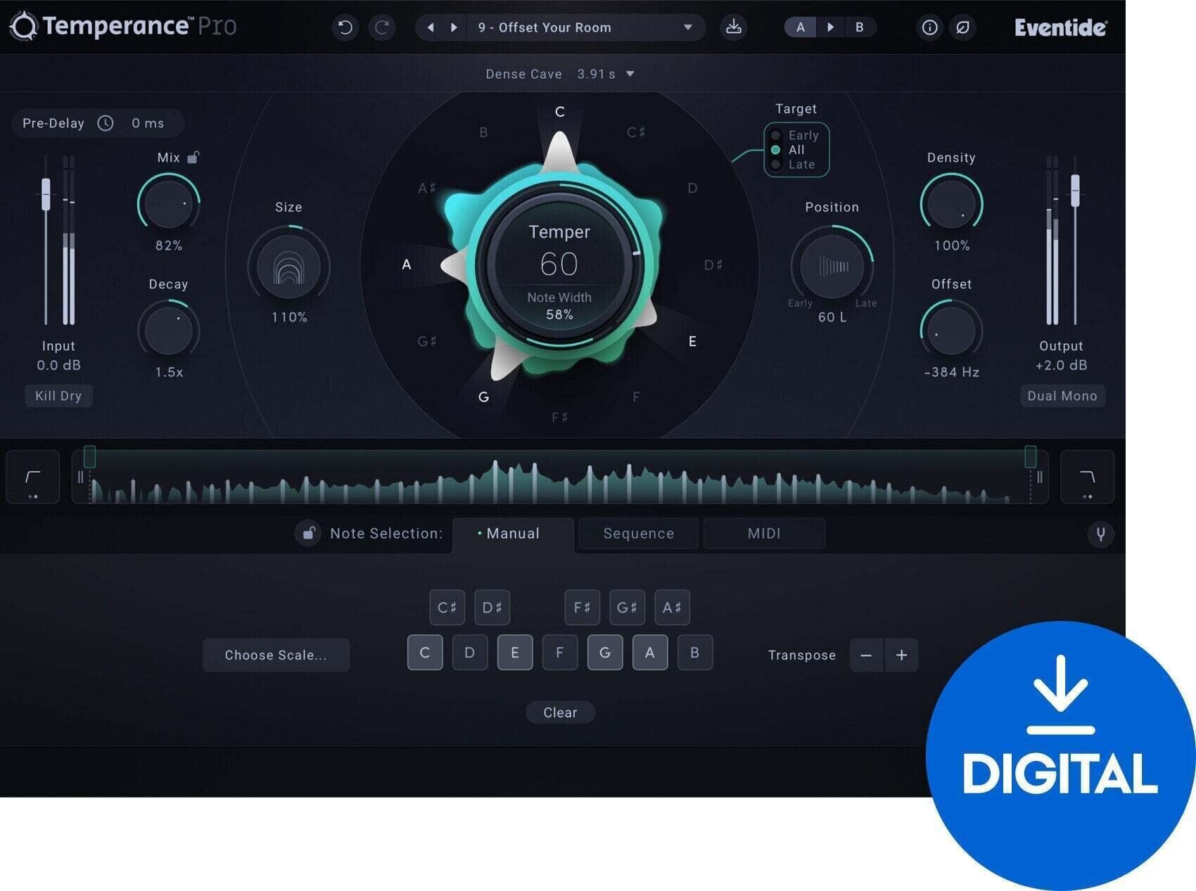 Procesador de efectos de complemento de software Eventide Temperance Pro (Producto digital)