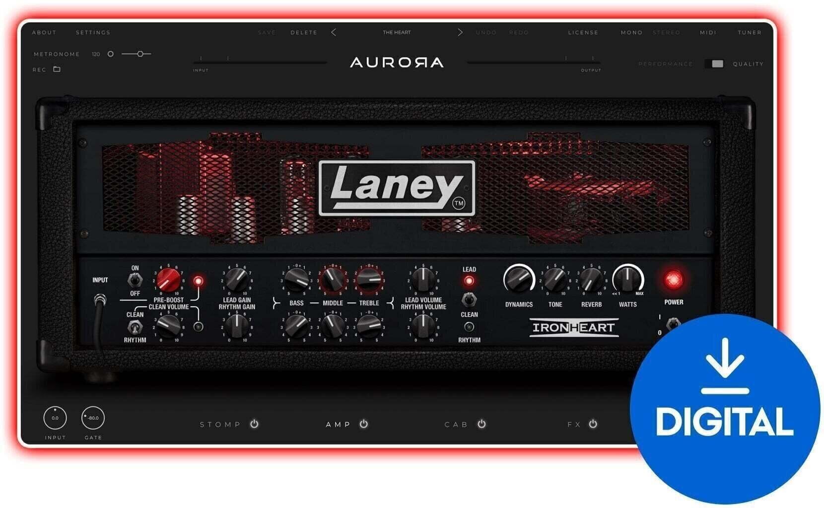 Procesador de efectos de complemento de software Aurora DSP Laney Ironheart (Producto digital)
