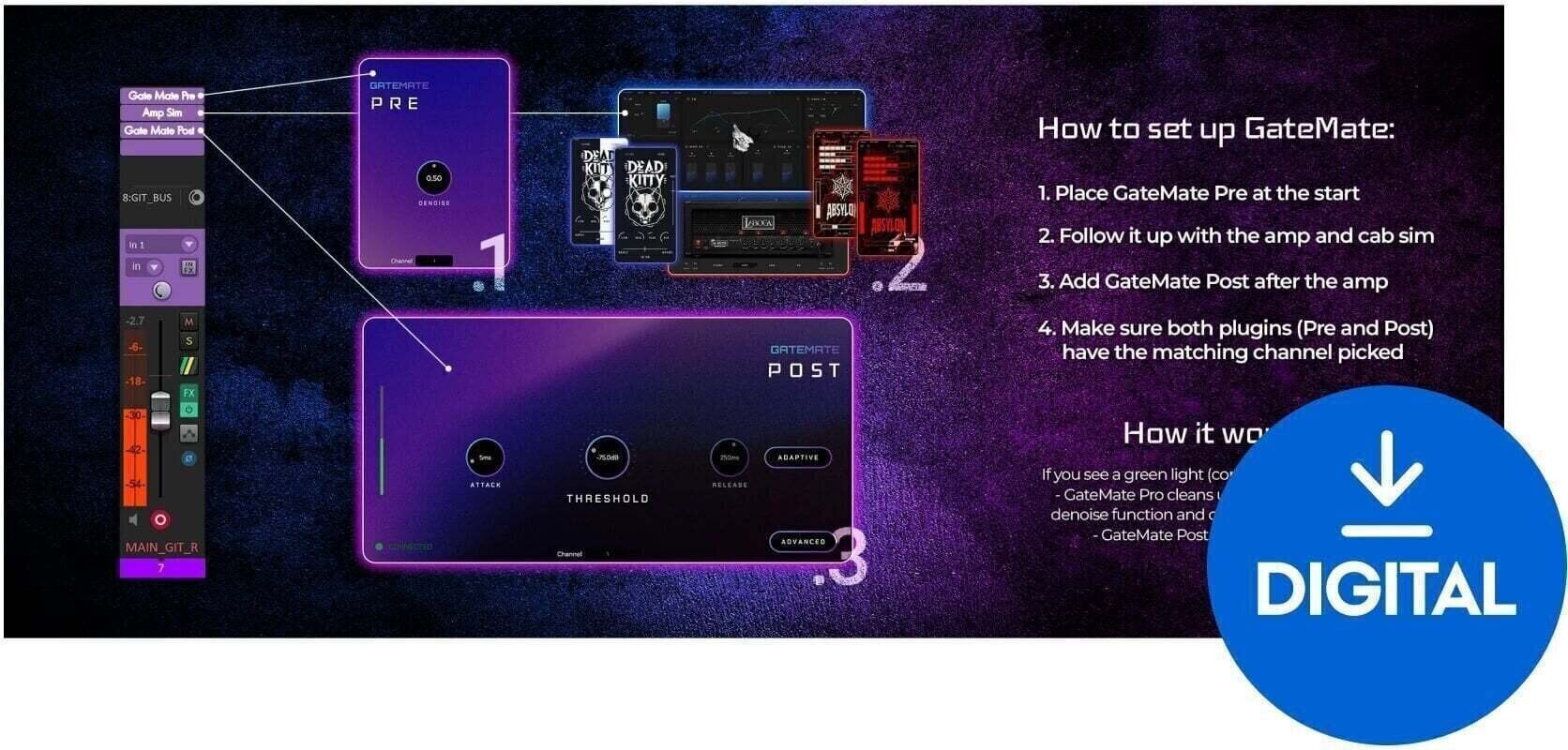 Procesador de efectos de complemento de software Aurora DSP GateMate (Producto digital)