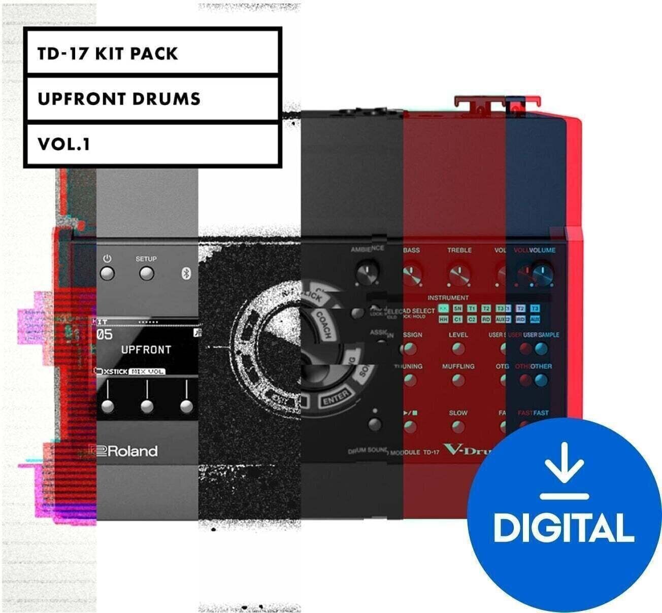 Zvočna knjiga za sampler Roland TD-17 Kit Pack: Upfront Drums Vol. 1 (Digitalni izdelek)