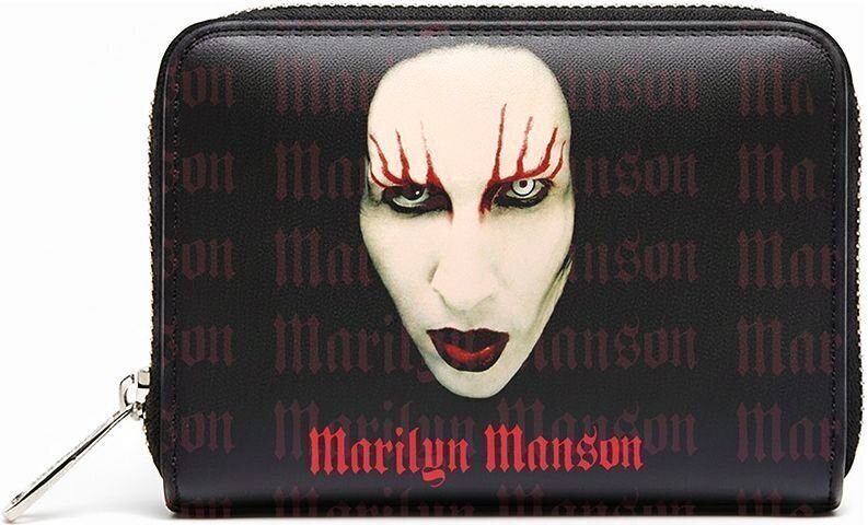 Peněženka Marilyn Manson Logo / Red Lips Peněženka Black