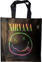 Glazbena torba Nirvana Sorbet Ray Happy Face (Back Print) Torba za rame Black