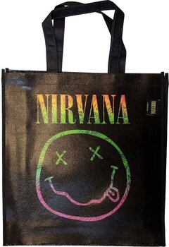 Glazbena torba Nirvana Sorbet Ray Happy Face (Back Print) Torba za rame Black - 1