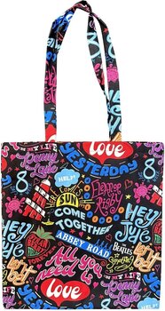 Music bag The Beatles Song Titles Τσάντα ώμου Black - 1