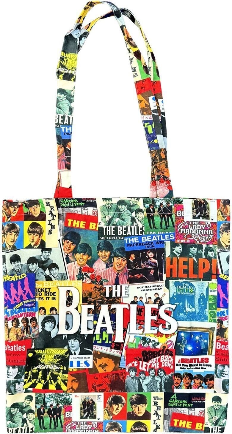 Glazbena torba The Beatles Single Covers Torba za rame Black