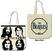 Music bag The Beatles Four Heads with Gold Logo (Back Print) Τσάντα ώμου Natural