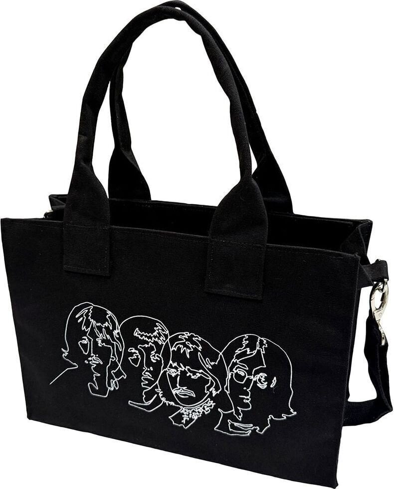 Glazbena torba The Beatles White Album Faces & Apple (Back Print) Torba za rame Black