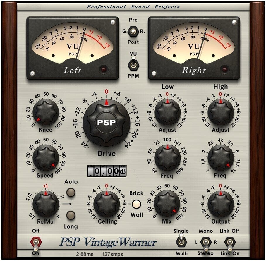 Procesador de efectos de complemento de software PSP Audioware Vintage Warmer 2 (Producto digital)