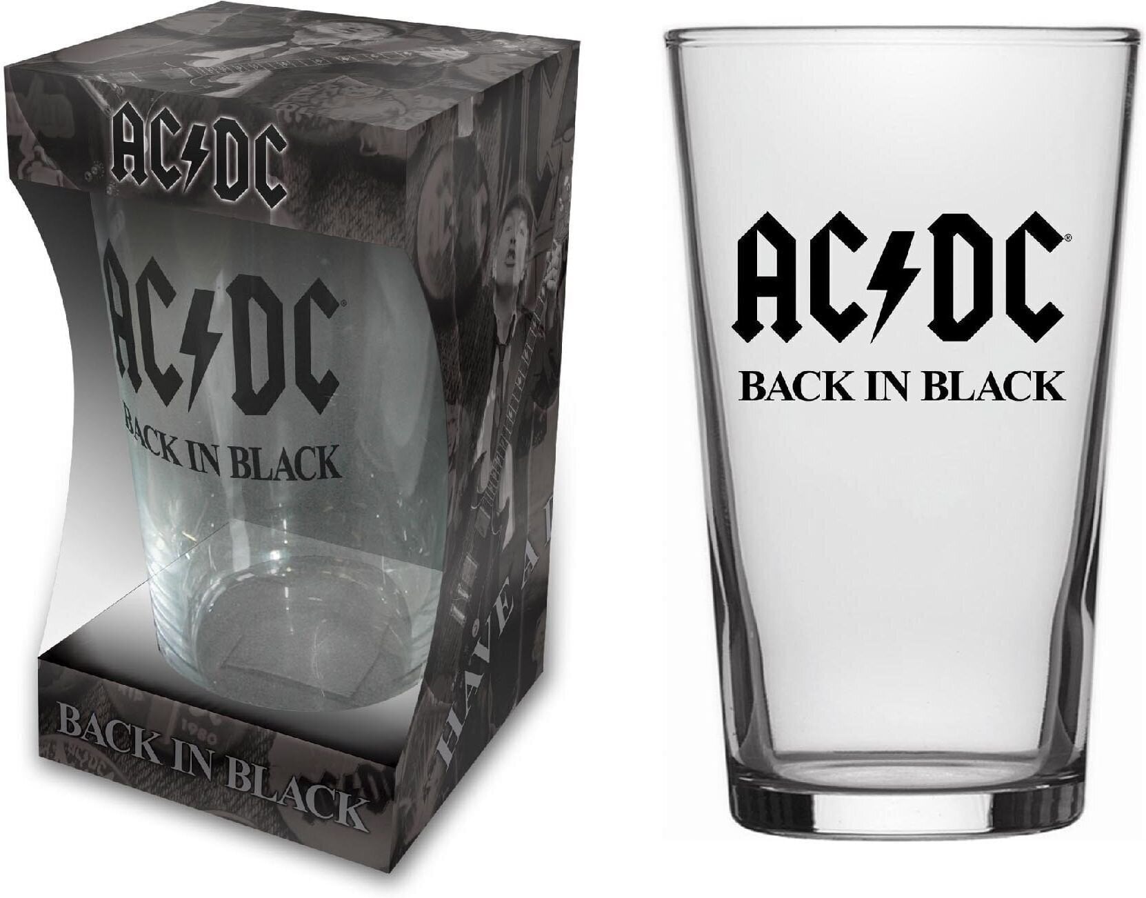 Hrnek / Sklenice / Láhev AC/DC Back In Black Pivní sklenice 568 ml