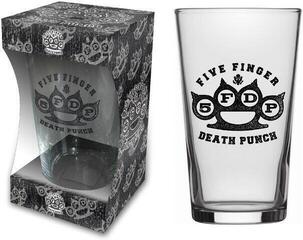 Hrnek / Sklenice / Láhev Five Finger Death Punch Knuckle Logo Pivní sklenice 568 ml