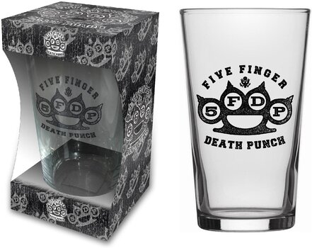 Hrnek / Sklenice / Láhev Five Finger Death Punch Knuckle Logo Pivní sklenice 568 ml - 1