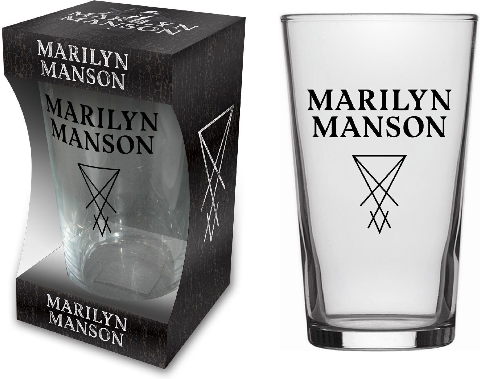 Hrnek / Sklenice / Láhev Marilyn Manson Logo Pivní sklenice 568 ml