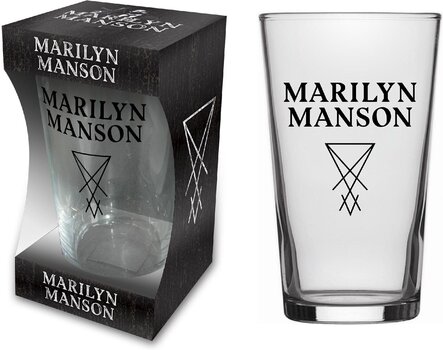 Hrnek / Sklenice / Láhev Marilyn Manson Logo Pivní sklenice 568 ml - 1