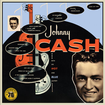 Vinilinė plokštelė Johnny Cash - With His Hot And Blue Guitar (Remastered 2022) (Blue Coloured) (LP) - 1