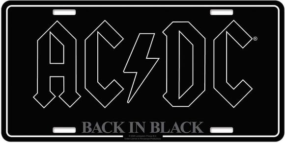 Zastava / poster AC/DC Back In Black Ukrasna pločica - 1
