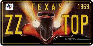 Flag / Poster ZZ Top Eliminator Number Plate