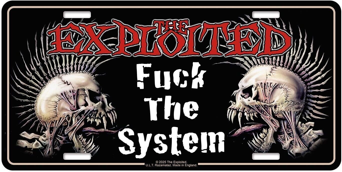 Zastava/ Poster The Exploited Fuck The System Ukrasna tablica