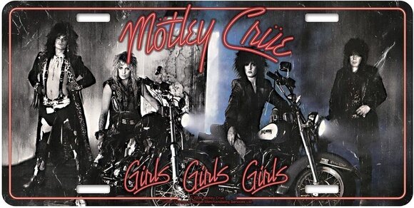 Vlajka / Plakát Mötley Crüe Girls Girls Girls Dekorativní cedule - 1