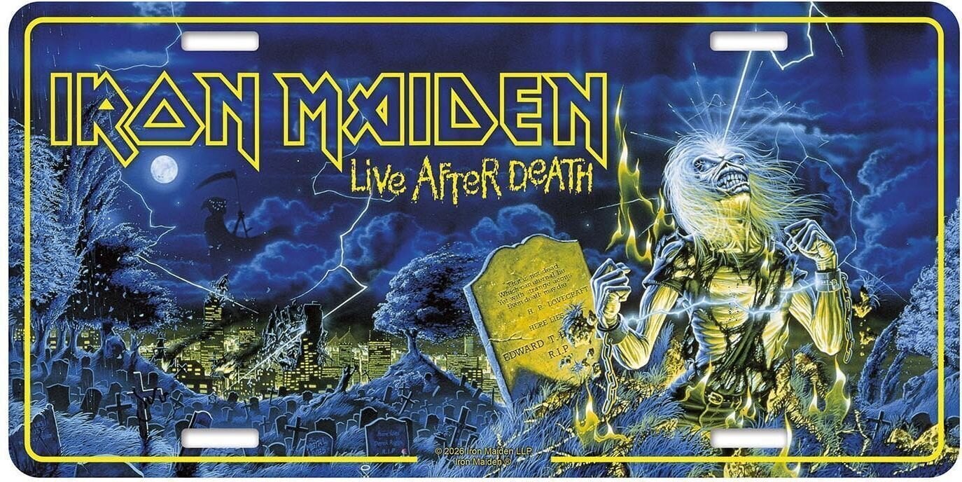 Flagg / Plakat Iron Maiden Live After Death Dekorativt skilt