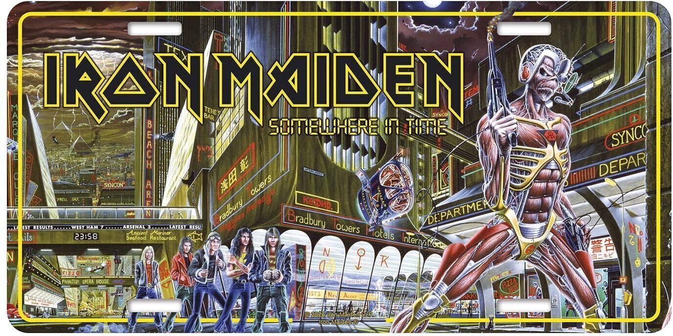 Zastava/ Poster Iron Maiden Somewhere In Time Ukrasna tablica