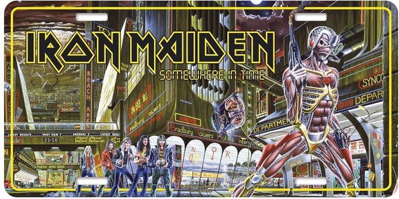 Zastava/ Poster Iron Maiden Somewhere In Time Ukrasna tablica - 1