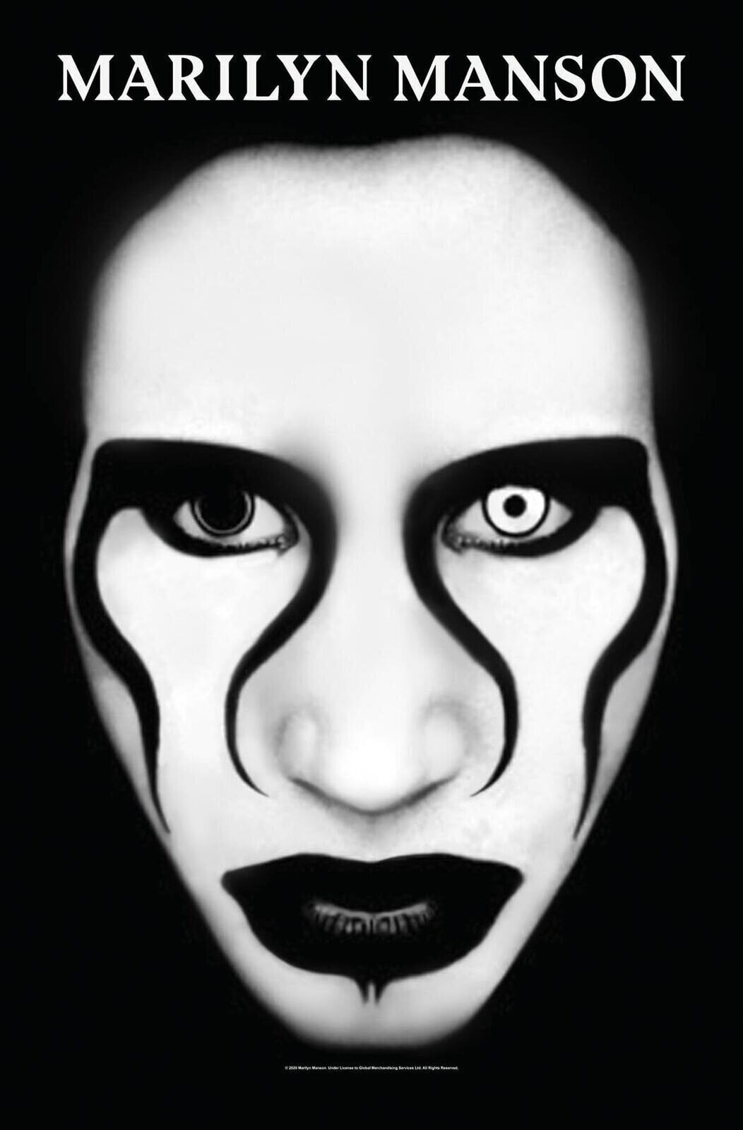 Знаме/Плакат Marilyn Manson Defiant Face Текстилен плакат