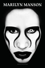 Vlag/poster Marilyn Manson Defiant Face Textielposter