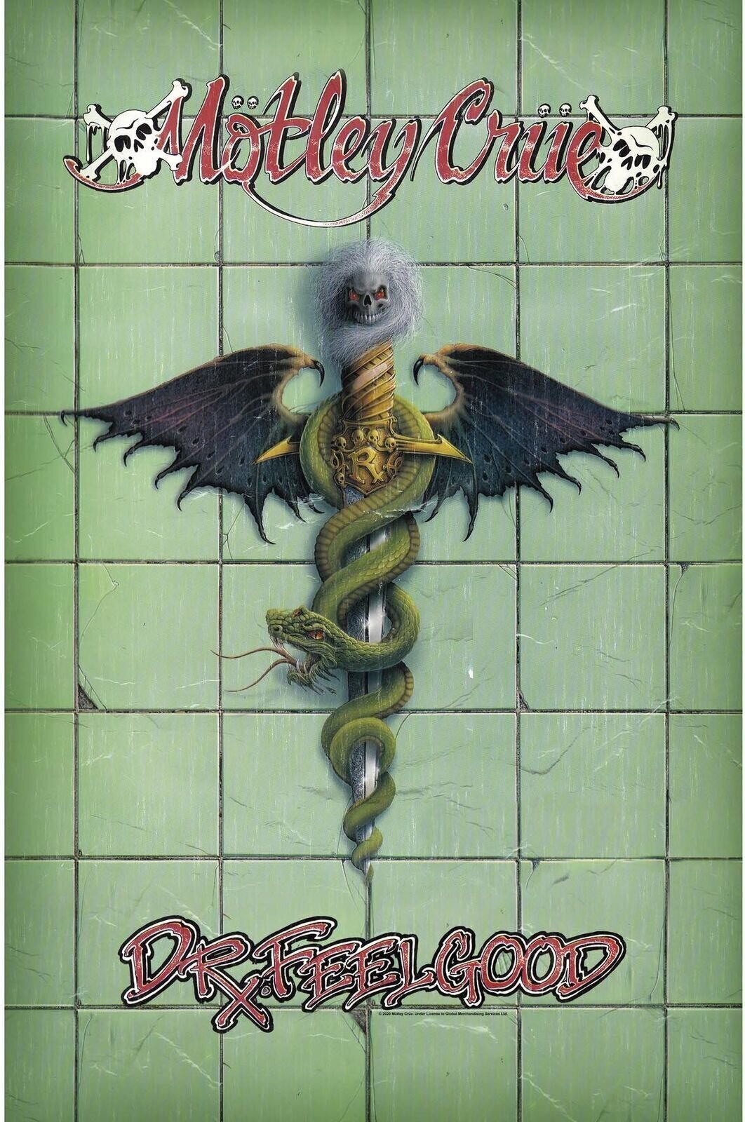 Vlajka / Plakát Mötley Crüe Doctor Feelgood Textilní plakát