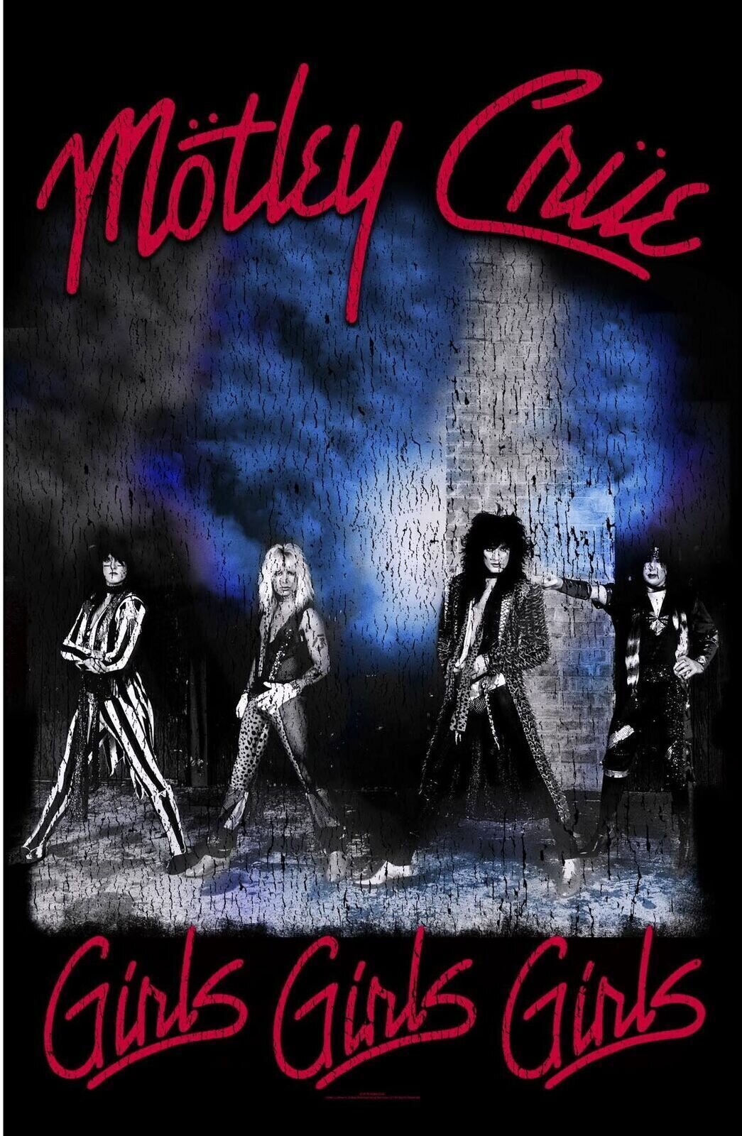 Σημαία / Αφίσα Mötley Crüe Girls, Girls, Girls Υφασμάτινη αφίσα