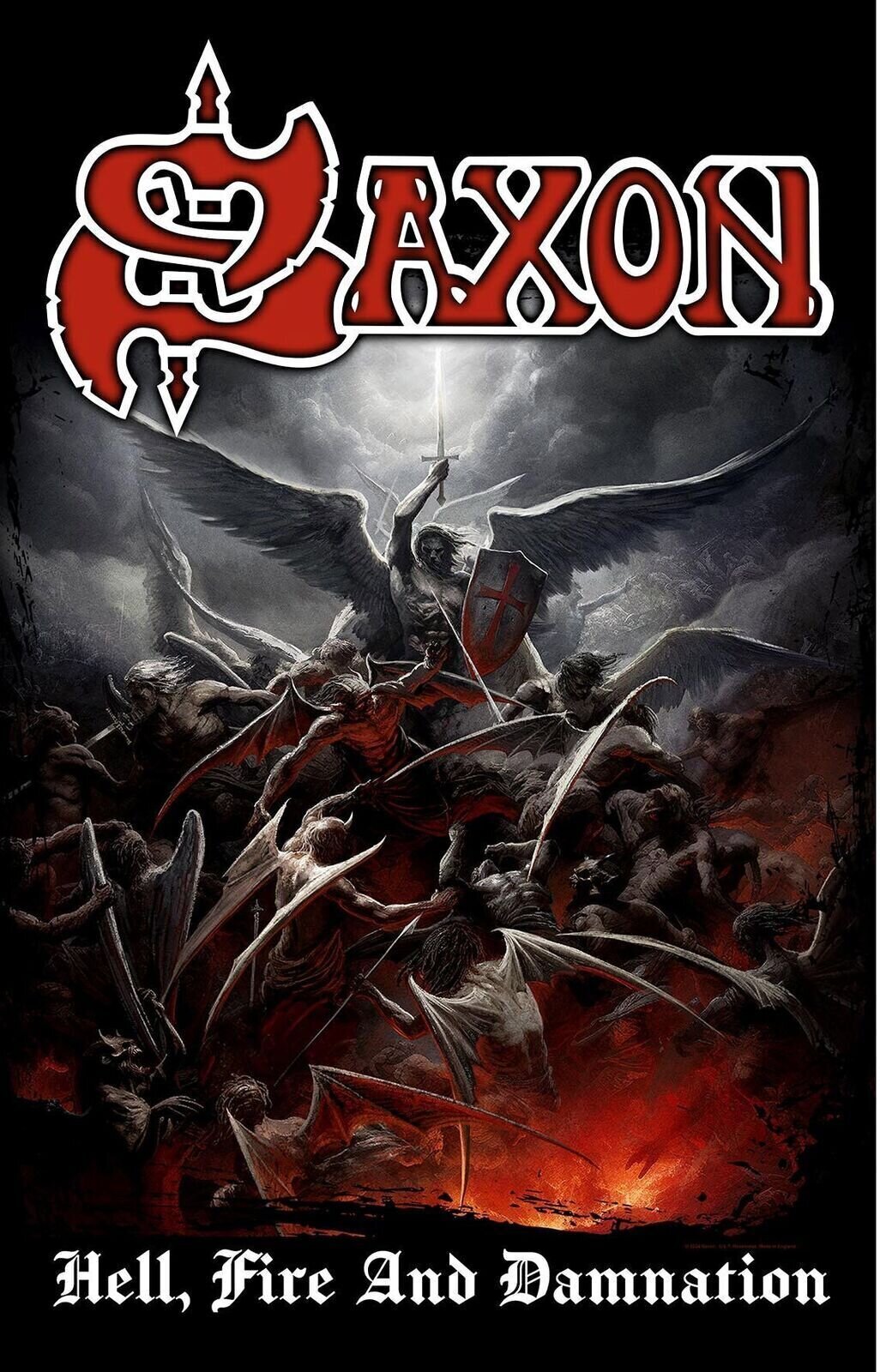 Flag / Poster Saxon Hell, Fire And Damnation Textile Poster