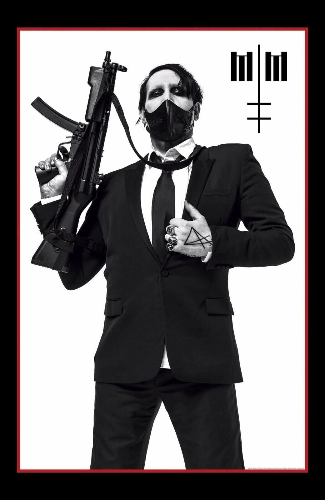 Flagge / Poster Marilyn Manson Machine Gun Textilposter