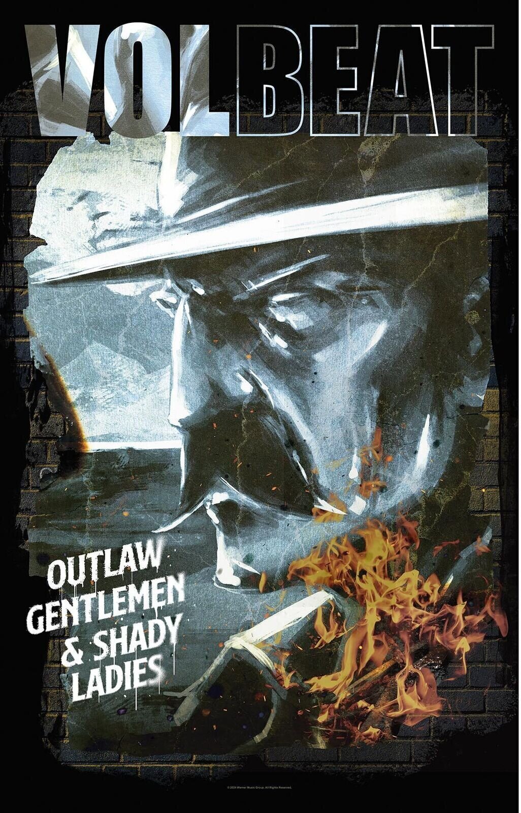 Flagg / Plakat Volbeat Outlaw Gentlemen Tekstilplakat
