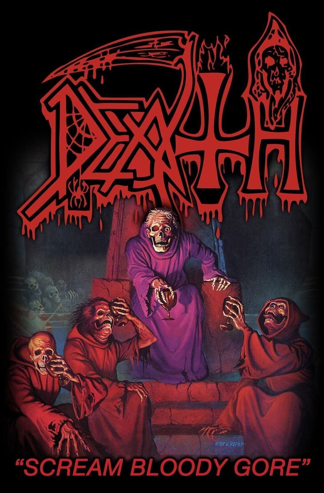 Flagg / Plakat Death Scream Bloody Gore Tekstilplakat