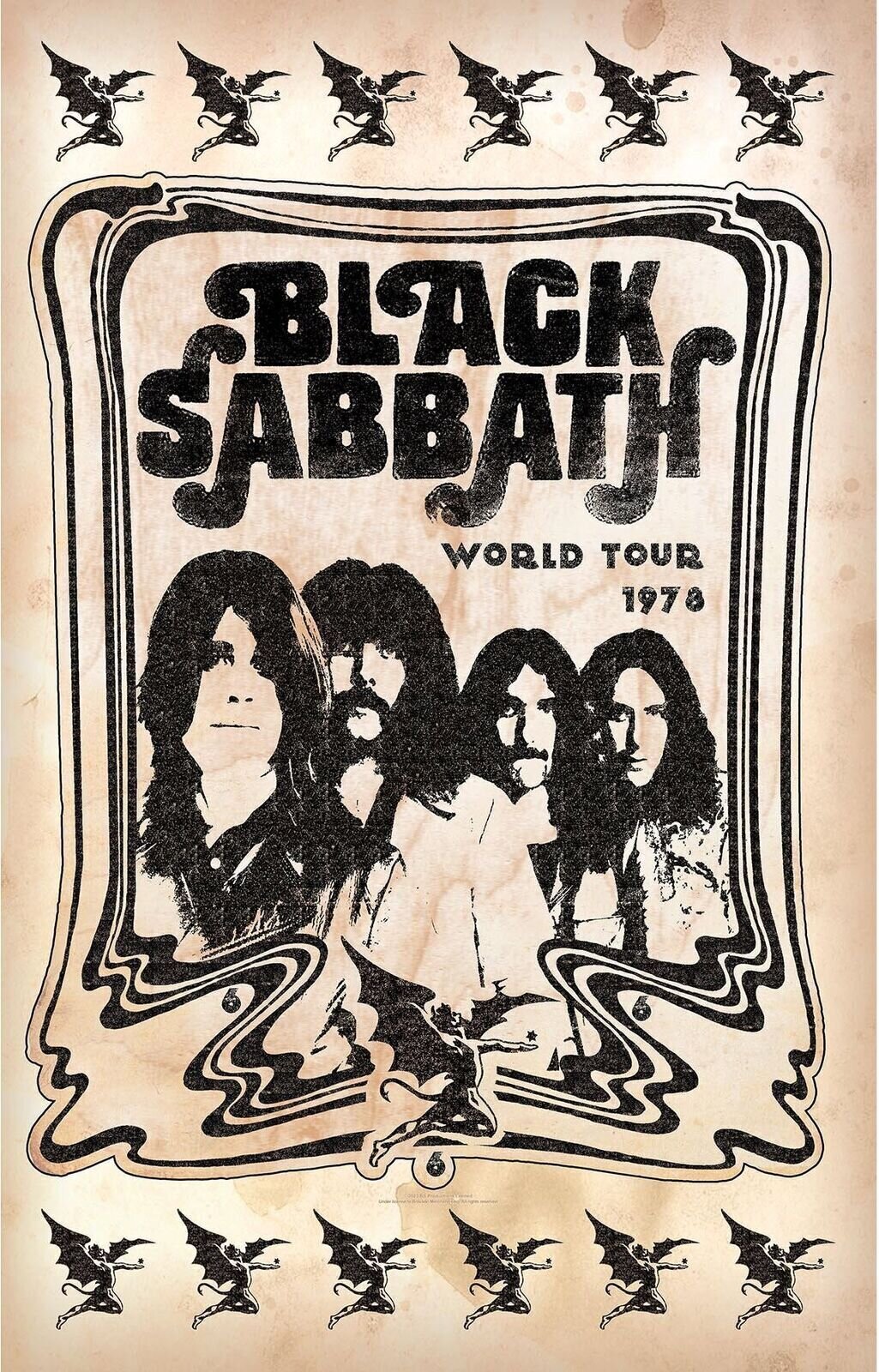 Flag / Poster Black Sabbath World Tour 1978 Textile Poster