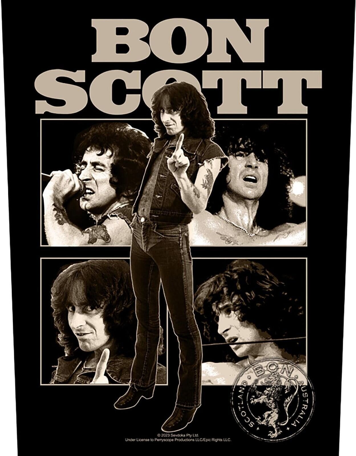 Nášivka / Odznak Bon Scott Collage
