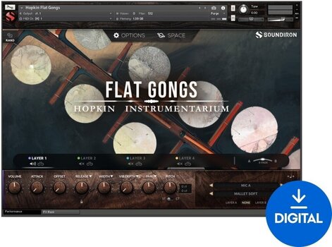 Soundlibraries für Sampler Soundiron Hopkin Intrumentarium: Flat Gongs (Digitales Produkt) - 1