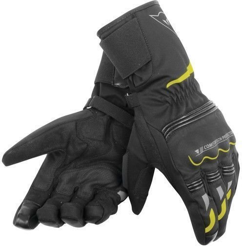 Motoristične rokavice Dainese Tempest D-Dry Long Black/Fluo Yellow XL Motoristične rokavice