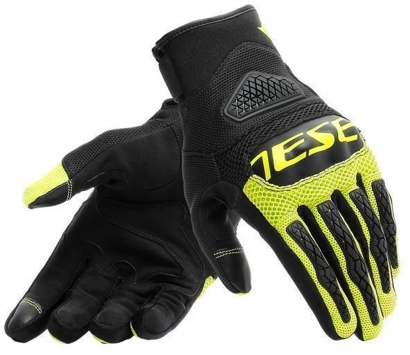 Γάντια Μηχανής Textile Dainese Bora Black/Fluo Yellow XL Γάντια Μηχανής Textile