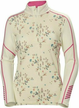 Ropa interior térmica Helly Hansen HH Lifa Merino Graphic 1/2 Zip Offwhite Scattered Flower S Ropa interior térmica - 1