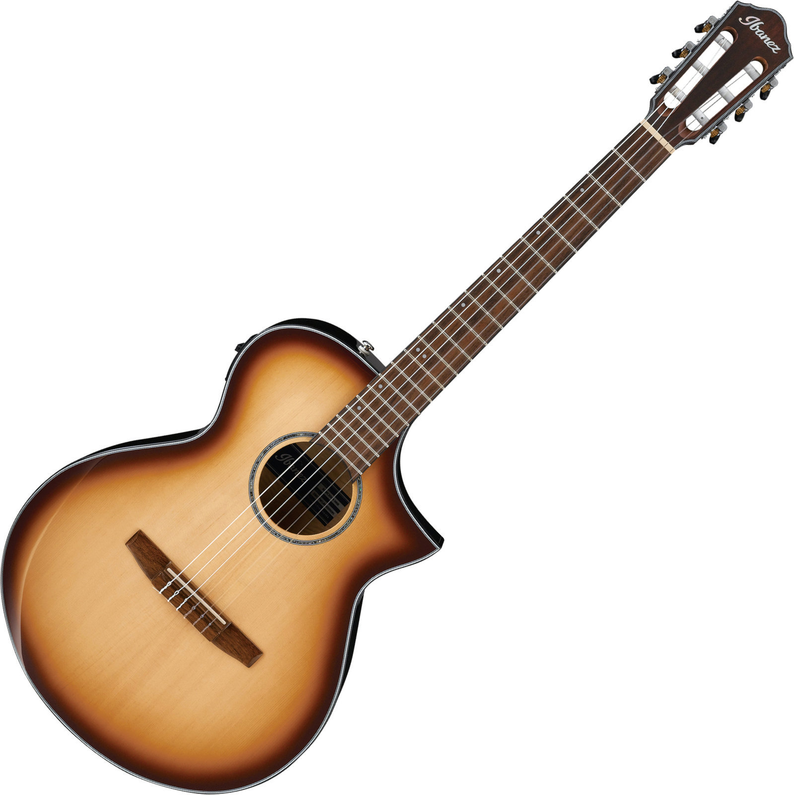 Electro-acoustic guitar Ibanez AEWC300N-NNB Natural Browned Burst