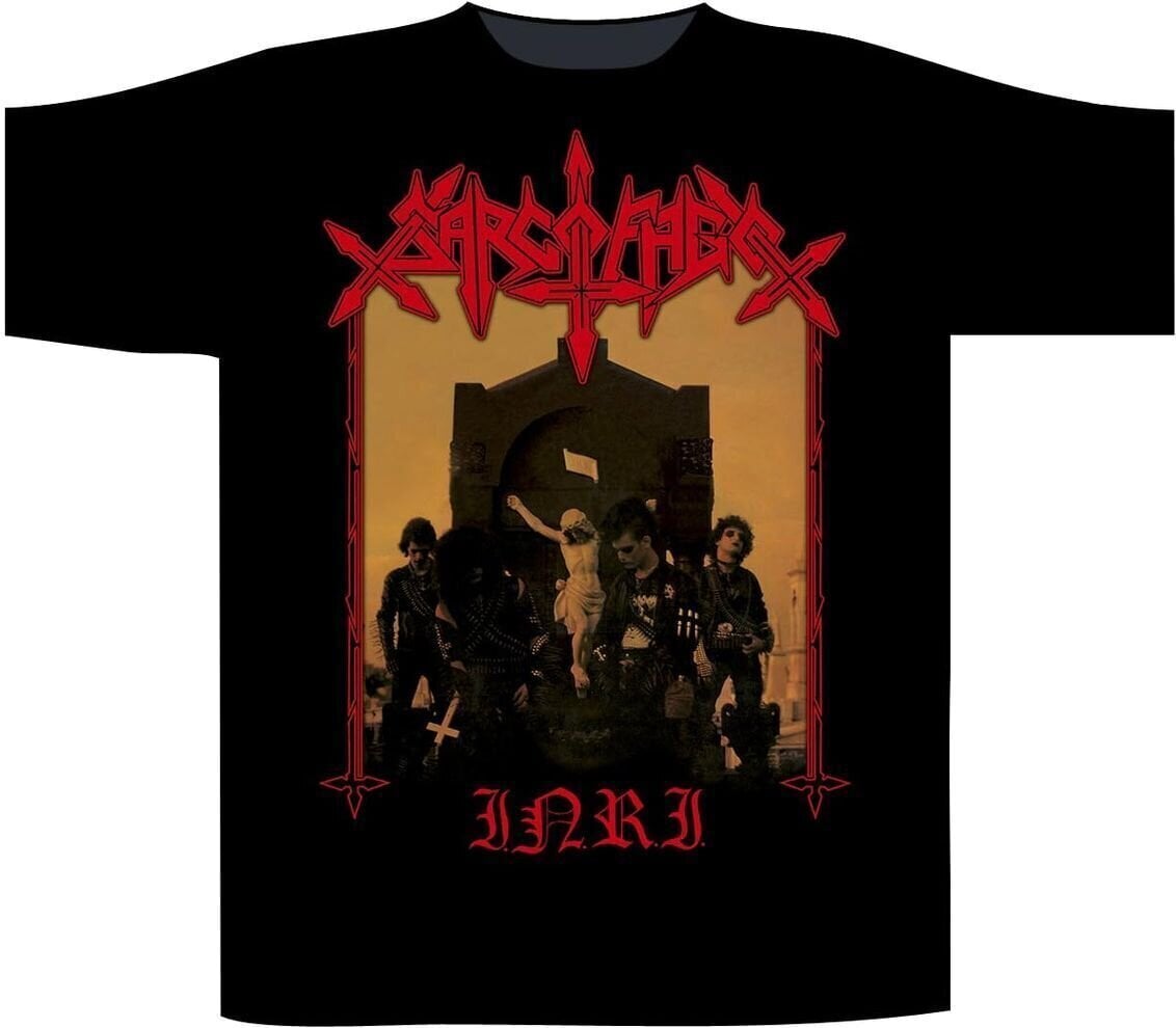 Shirt Sarcófago I.N.R.I. Cover Black L Shirt