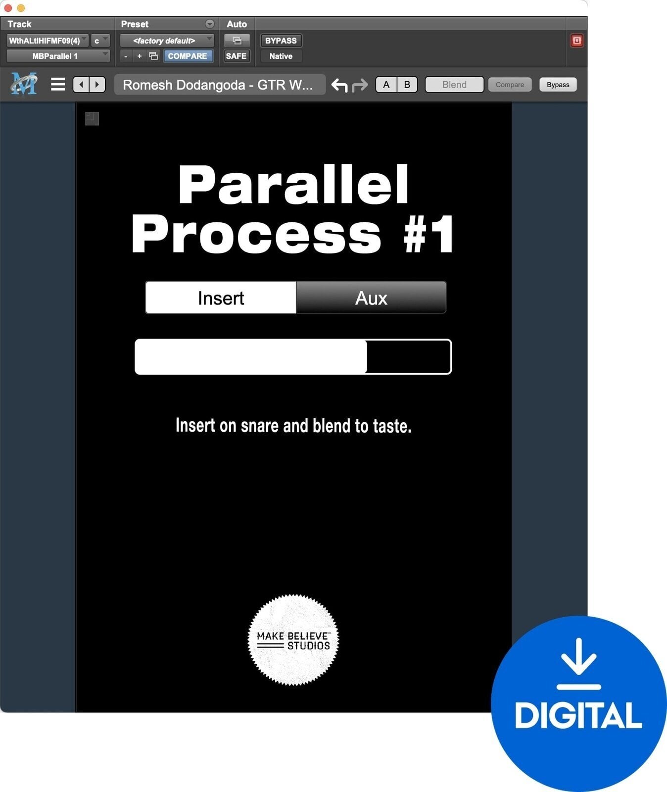 Студио софтуер Plug-In ефект Metric Halo Parallel 1 (Дигитален продукт)